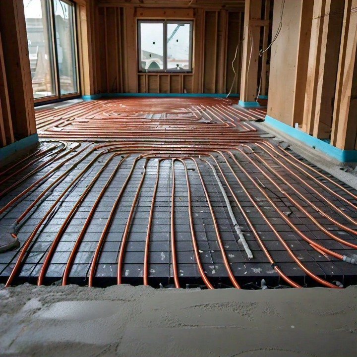 cross-section of a floor with radiant heating installed hvac expert guide