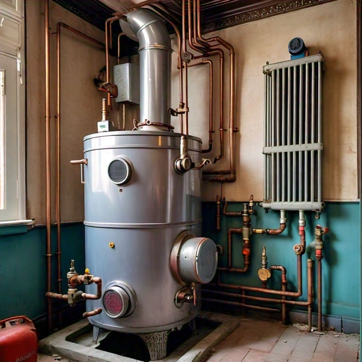 image of a boiler and radiator system in a traditional home hvac expert guide
